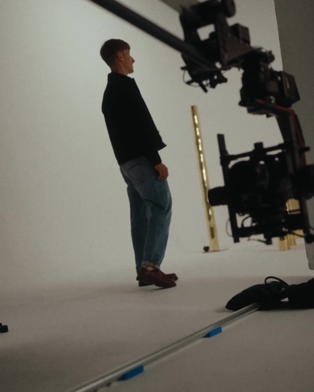 On set: Victor Tison and the camera crane