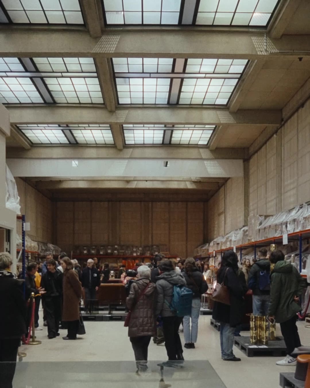 Visitors in the hall of the Mobilier national